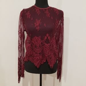 Windsor Burgundy Lace Top